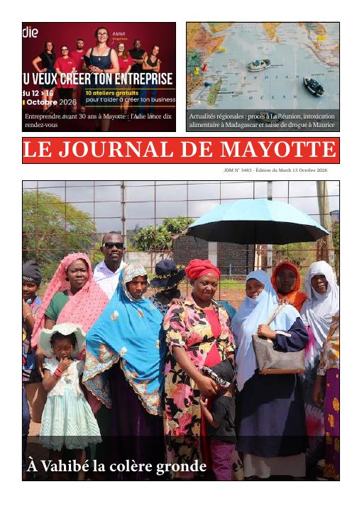Une du Journal de Mayotte n° 3483