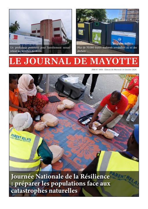 Une du Journal de Mayotte n° 3484