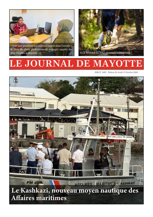 Une du Journal de Mayotte n° 3485