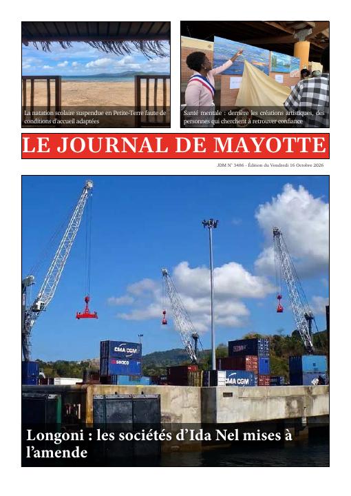 Une du Journal de Mayotte n° 3486