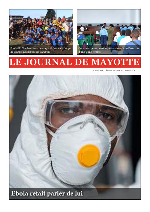 Une du Journal de Mayotte n° 3487