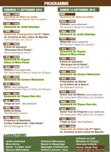 Le programme du 4e salon du tourisme de Mayotte