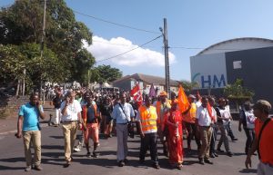 Départ de la manifestation des personnels du CHM ce mardi matin