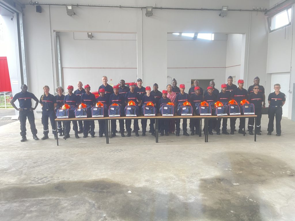 Mayotte, sapeurs-pompiers, cérémonie, Petite-Terre, 