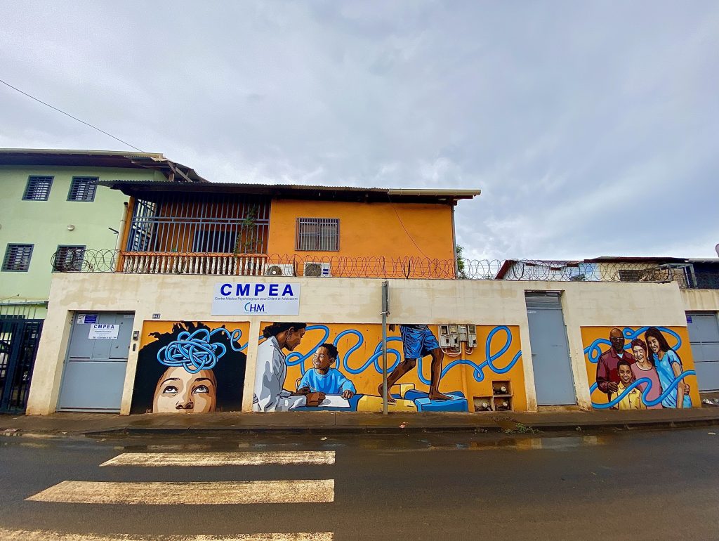 Mayotte, CMPEA, santé mentale, Mtsapéré, fresque,