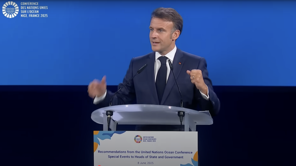 Emmanuel Macron, sommet UNOC3, Nice, océans,