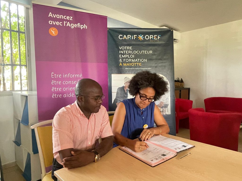 AGEFIPH, FIPHFP, GIP CARIF OREF, formation, insertion, emploi, personne en situation de handicap, Mayotte
