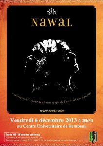 Nawal en concert au CUFR le 6 décembre 2013 de retour au mois de septembre