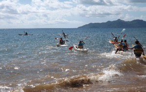 Lavou bilé Le relai en kayak à Mtsangadoua