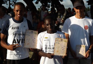 Mahoraid 2014 : le podium masculin avec Ouildane Idrissa, Ali "Black" Fahari et Jean Eddy Lauret