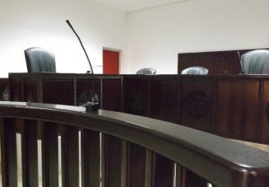 Salle d'audience A la barre