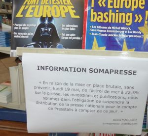 Arrêt de la distribution de la presse nationale