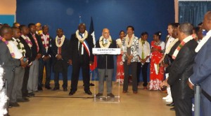 Le discours du ministre de l'Intérieur Bernard Cazeneuve devant les élus à la mairire de Mamoudzou le jeudi 19 juin 