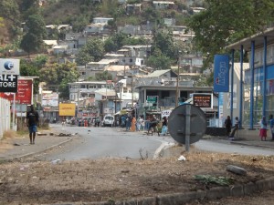 Le rond-point de Méga à Kawéni