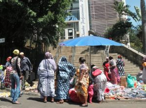 Les femmes leader protestaient contre les vendeurs à la sauvette en juin 2013