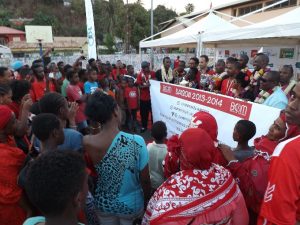 Les joueurs du BCM accueillis à Mtsapéré à leur retour des Seychelles le vendredi 7 novembre