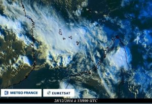 Image satellite de Météo france sur le Canal du Mozambique ce dimanche 28 décembre dans l'après-midi