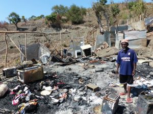 Des habitants avaient tout perdu dans l'incendie de leur case