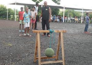 Un des ateliers de l'école de pétanque de Pamandzi