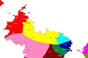 Six villages dans le nouveau canton (en jaune) dit de Bandraboua