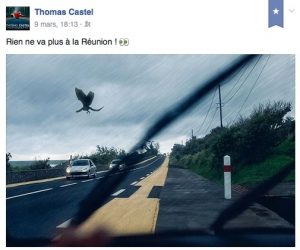 Un dragon dans le ciel de La Réunion. Capture d’écran de la page Facebook de Thomas Castel (Crédits photo : JIR)