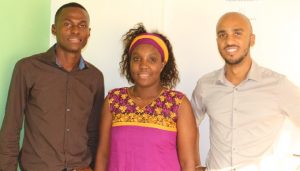 L'équipe de la couveuse: Benyamin Msa et Nadjima Ahmed avec Nassem Zidini