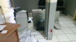 Le matériel informatique endommagé (photos CAF)