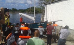 La mise à l'eau du voilier "Jahazi ya leo"