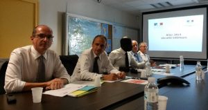 Procureur, préfet,  directeur de cabinet et responsables de forces de l'ordre présentent le bilan sécurité 2014 