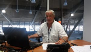 Daniel Lefebvre, dans son bureau de directeur de la SEAM