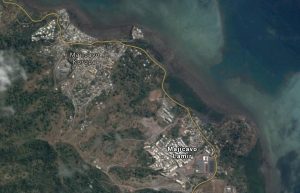 Capture d'écran Google Earth des villages de Majicavo