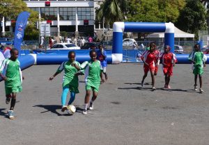 Match de Futsl dans la superbe structure de la FF de Foot