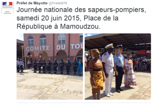 Journée nationale des sapeurs pompiers Mayotte 20 juin 15