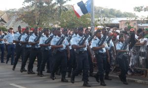 Les réservistes pendant le défilé
