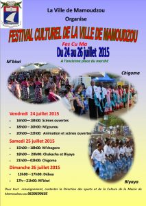 Affiche 1er festival culturel de la ville de Mamoudzou