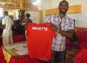 Le directeur de la ligue de Mayotte de football Aurélien Timba Elombo aux couleurs de la sélection