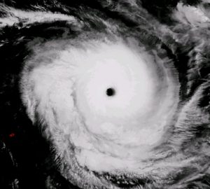 L'impressionnant Eunice le 30 janvier 2015 photographié par le satellite NOAA (Crédits photo : Météo France)