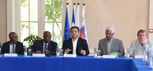 Mohamed Sidi et les présidents Ibrahim Ramadani et Robert à La Réunion