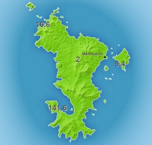 Pluviométrie des dernières 24 heures à Mayotte