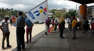 Place de la République l'arrivée des manifestants peu avant midi