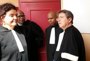 Les avocats Catherine Préaubert, Mohamed Idriss, Nadjim Ahamada et Jean-jacques Morel