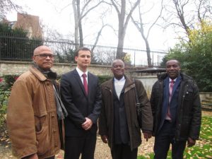 Soibahadine Ramadani aux côtés de Frédéric Potier, entourés du DGS Jean-Pierre Salinières et du directeur de cabinet Ousseni