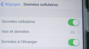 Roaming téléphone connection