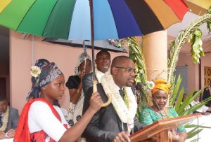 La chaleur n'aura pas freiné l’enthousiasme du maire Harouna Colo