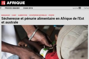La sécheresse frappent aussi le sud de Madagascar (Image: RFI)