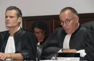 Le président Laurent Sabatier (à droite) et le juge Guillaume Bourin