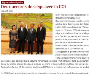 Tribune siège COI