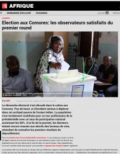 Vote Comores Présidentielles