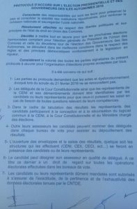Le protocole d'accord poue le 2nd tour de la présidentielle publié par Habari Za Comores