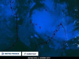 La perturbation arrive de l'est-Image satellite prise à 6h locales